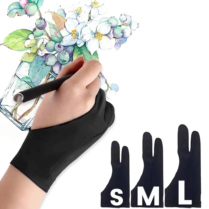 Drawing Glove Artist - S/M/L Two-Finger Drawing Gloves Anti-touch Anti-fouling