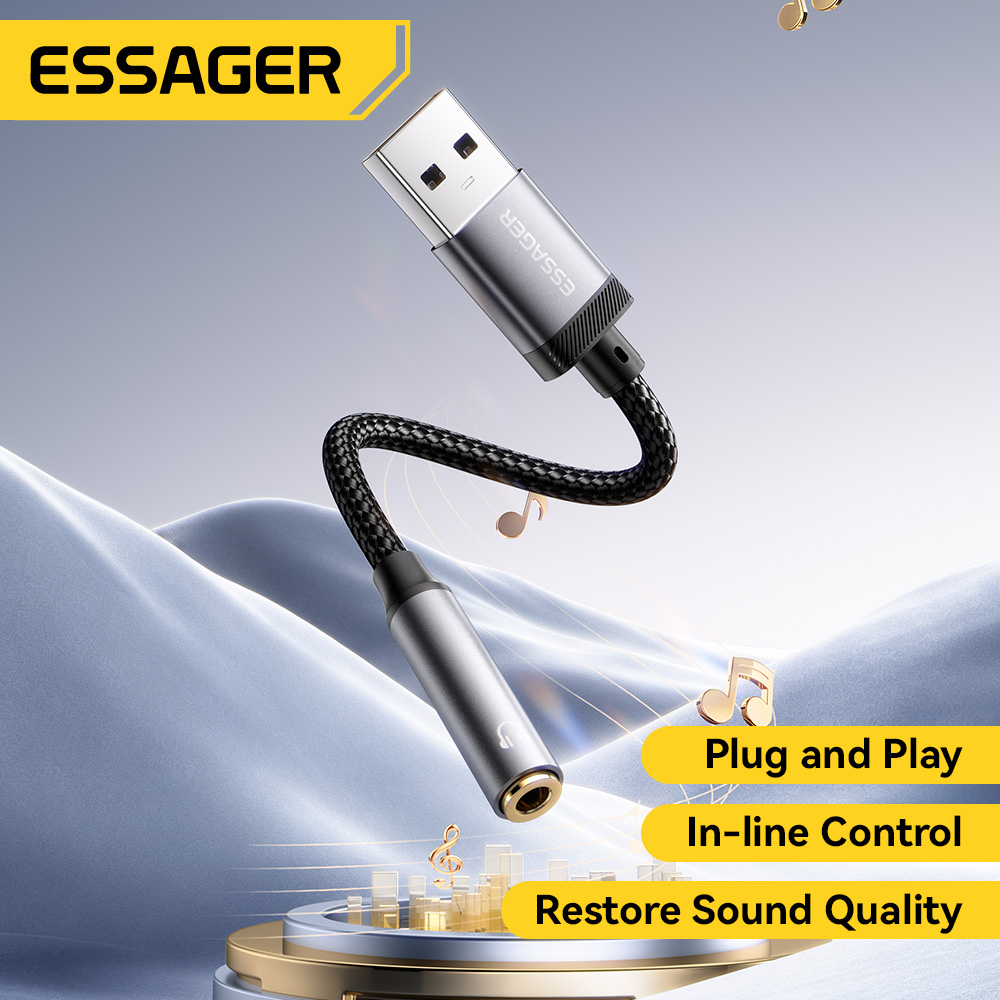 Essager USB To 3.5mm Audio Cab - огляд і ціна Wired Earphone Lightning