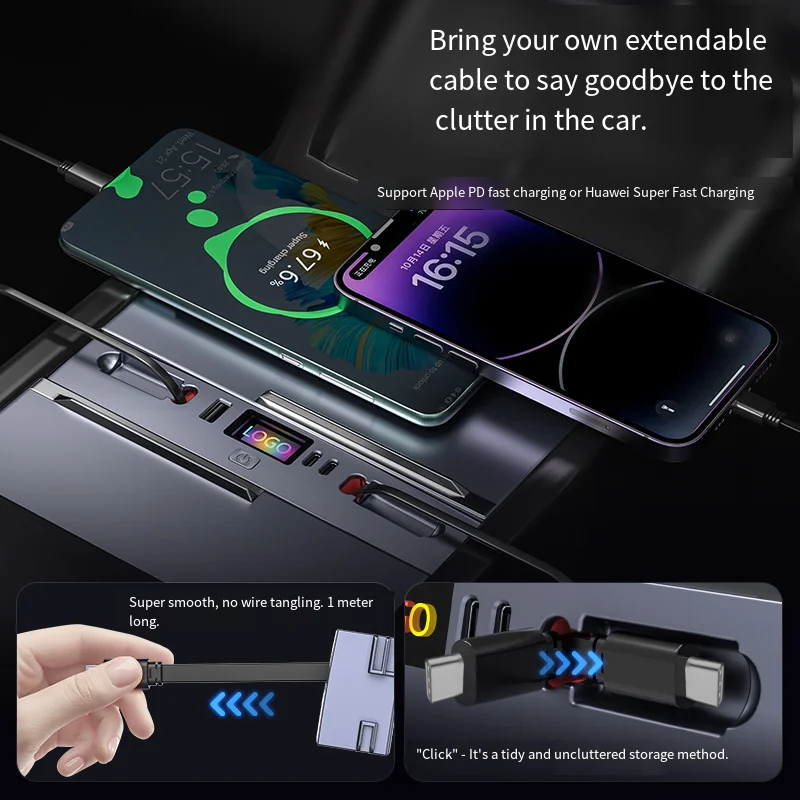 Multi‑Port Car Charger Hub, Du - огляд і ціна Usb Hub Type C